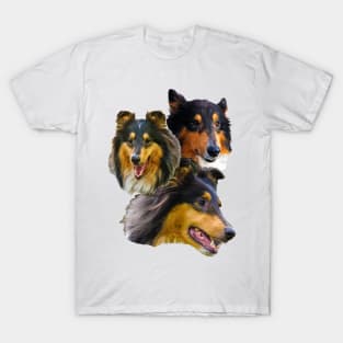 realistic dog print - cute collie T-Shirt